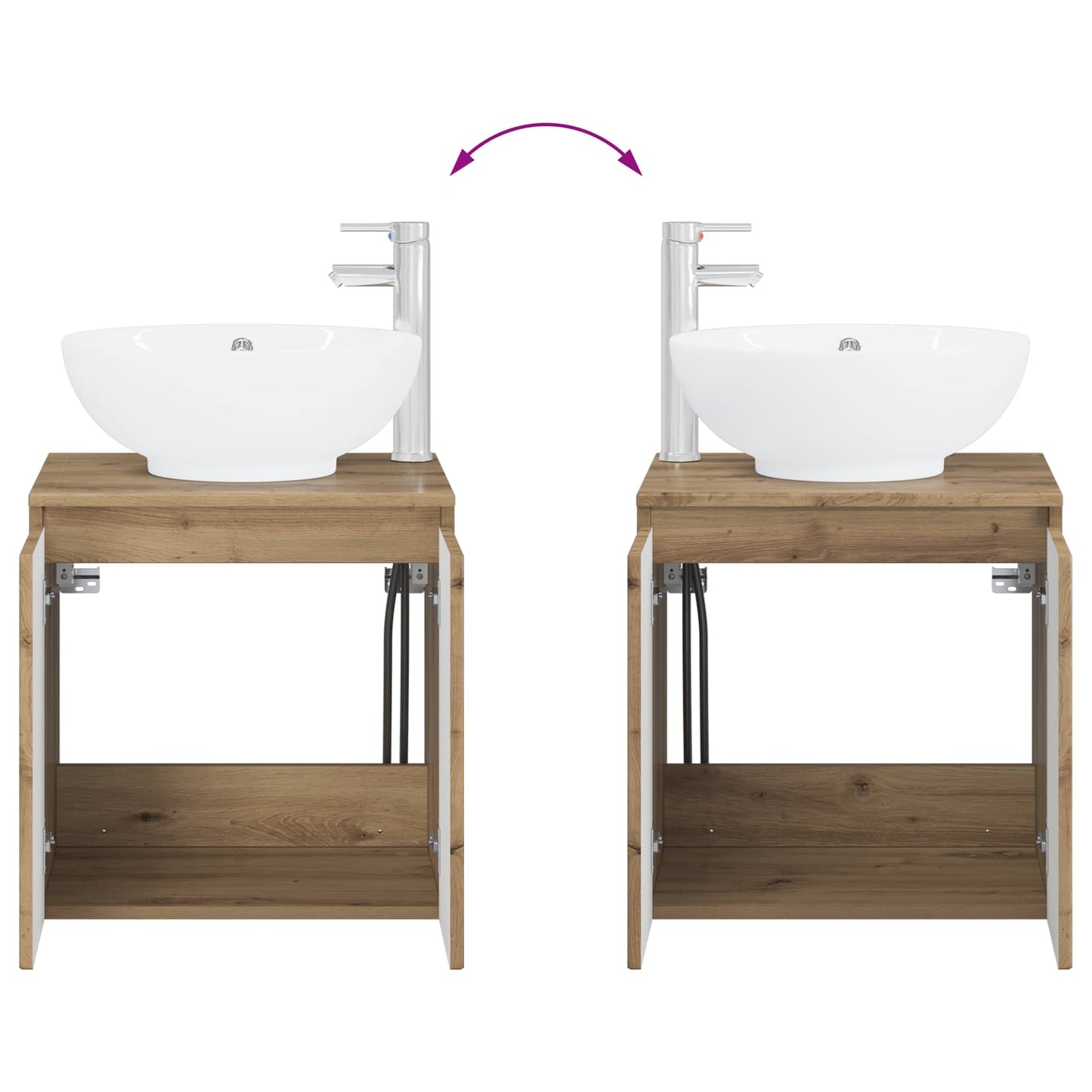 Bathroom Cabinet Set 4 pcs Artisan Oak Engineered Wood