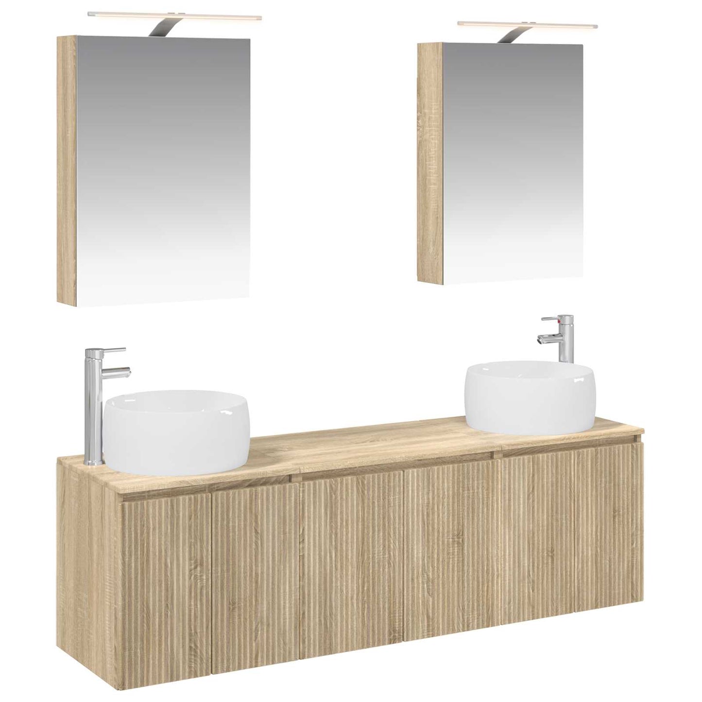 Bathroom Cabinet Set 5 pcs Sonoma Oak Engineered Wood
