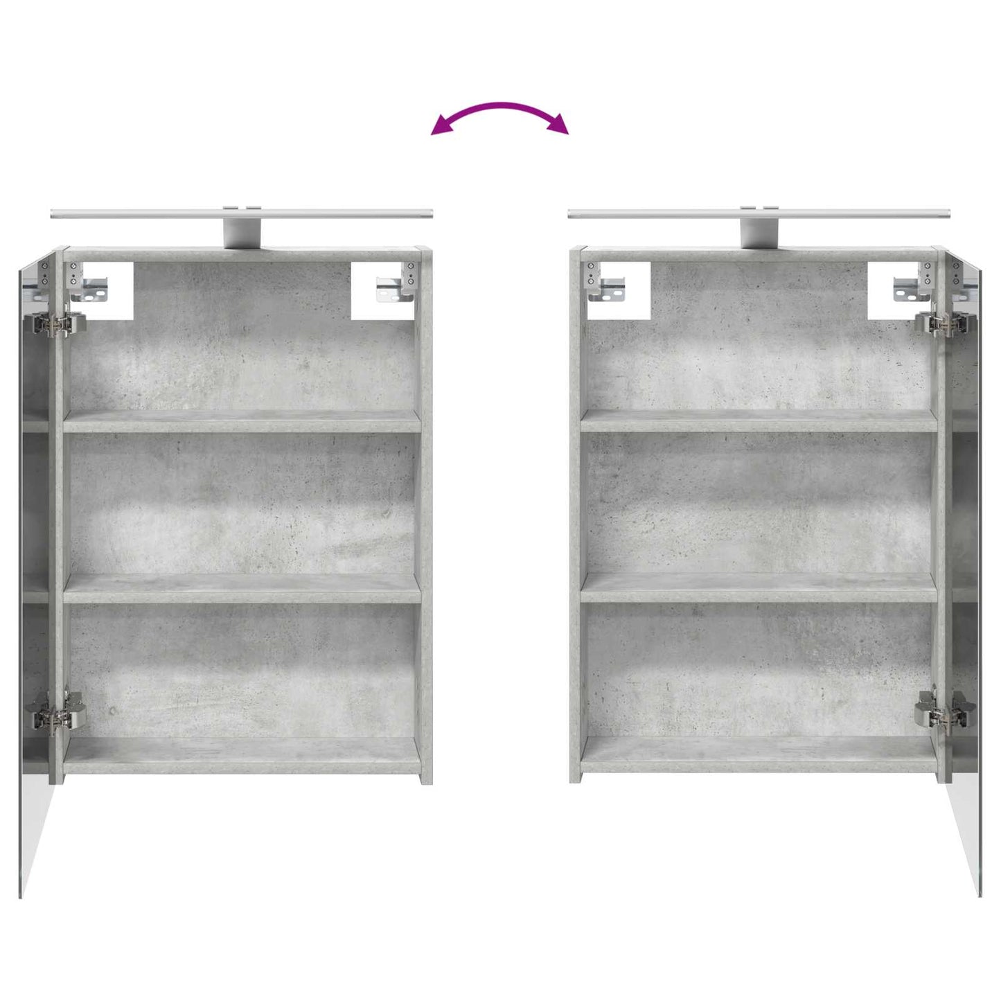 Bathroom Cabinet Set 5 pcs Concrete Grey Engineered Wood