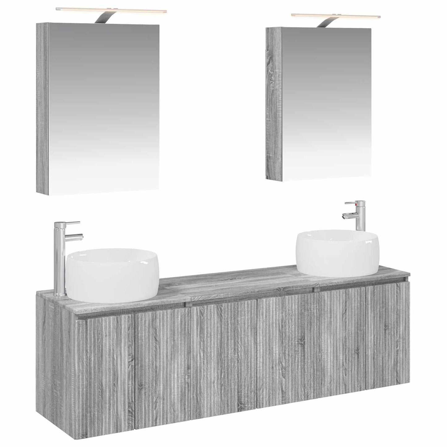 Bathroom Cabinet Set 5 pcs Grey Sonoma Engineered Wood