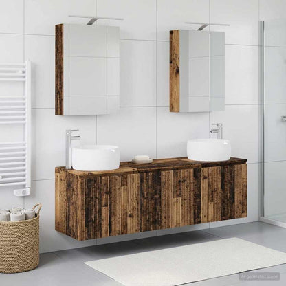 Bathroom Cabinet Set 5 pcs Old Wood Engineered Wood