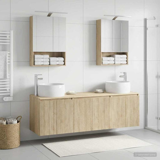 Bathroom Cabinet Set 5 pcs Sonoma Oak Engineered Wood