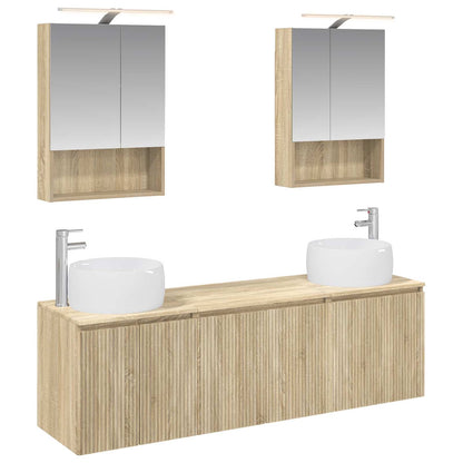 Bathroom Cabinet Set 5 pcs Sonoma Oak Engineered Wood