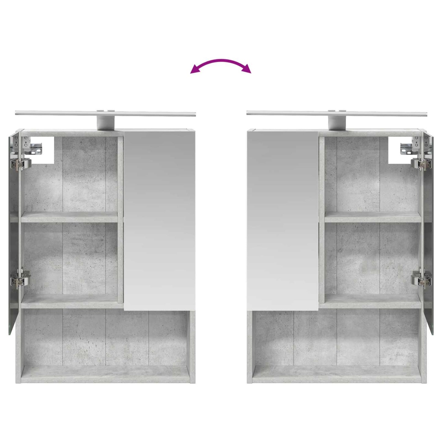 Bathroom Cabinet Set 5 pcs Concrete Grey Engineered Wood