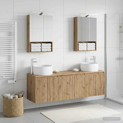 Bathroom Cabinet Set 5 pcs Artisan Oak Engineered Wood