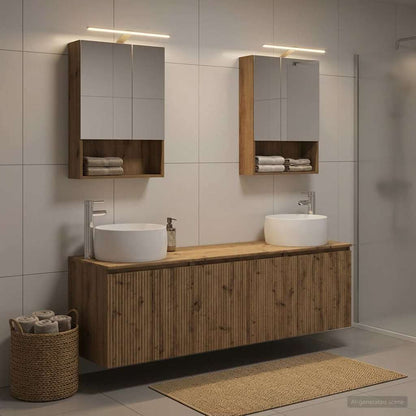 Bathroom Cabinet Set 5 pcs Artisan Oak Engineered Wood