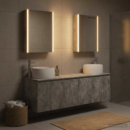 Bathroom Cabinet Set 5 pcs Concrete Grey Engineered Wood