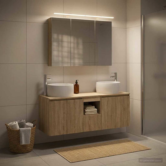 Bathroom Cabinet Set 4 pcs Sonoma Oak Engineered Wood