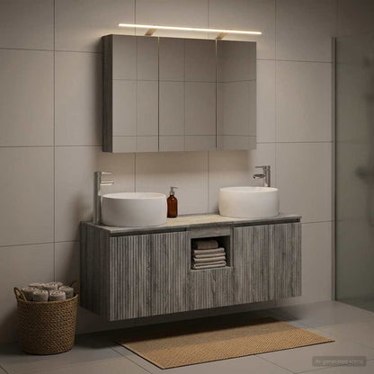 Bathroom Cabinet Set 4 pcs Grey Sonoma Engineered Wood