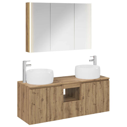 Bathroom Cabinet Set 4 pcs Artisan Oak Engineered Wood