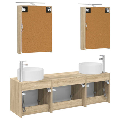 Bathroom Cabinet Set 5 pcs Sonoma Oak Engineered Wood
