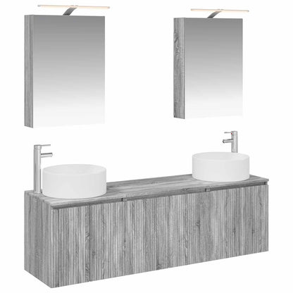 Bathroom Cabinet Set 5 pcs Grey Sonoma Engineered Wood