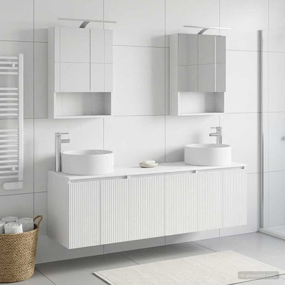 Bathroom Cabinet Set 5 pcs White Engineered Wood