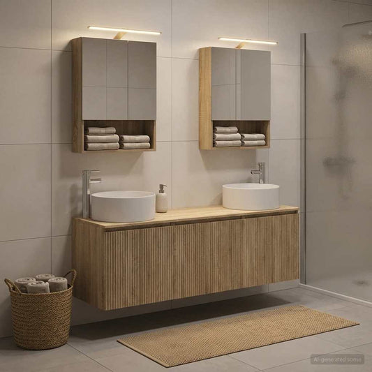 Bathroom Cabinet Set 5 pcs Sonoma Oak Engineered Wood