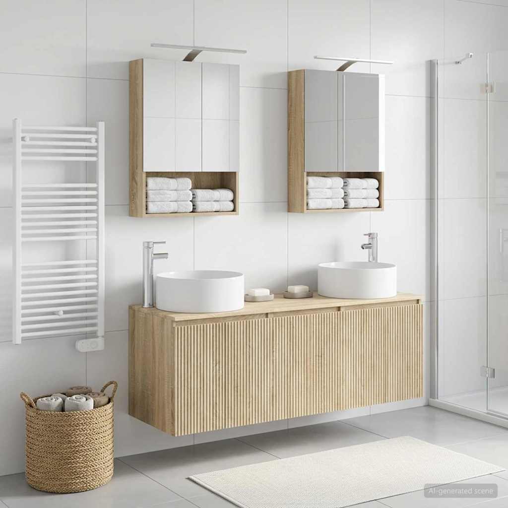 Bathroom Cabinet Set 5 pcs Sonoma Oak Engineered Wood