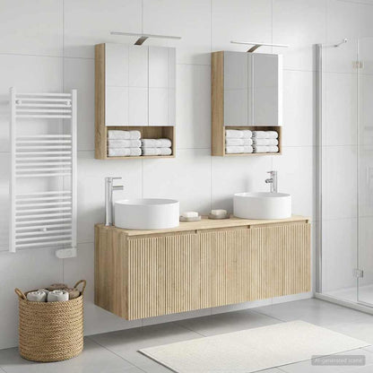 Bathroom Cabinet Set 5 pcs Sonoma Oak Engineered Wood