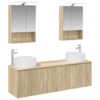 Bathroom Cabinet Set 5 pcs Sonoma Oak Engineered Wood