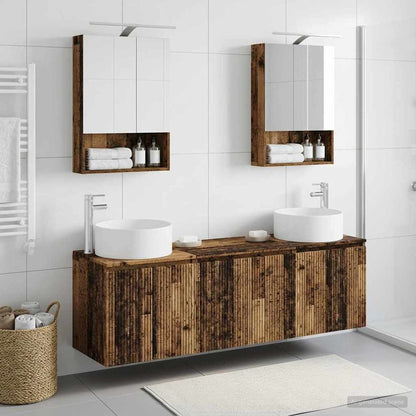 Bathroom Cabinet Set 5 pcs Old Wood Engineered Wood