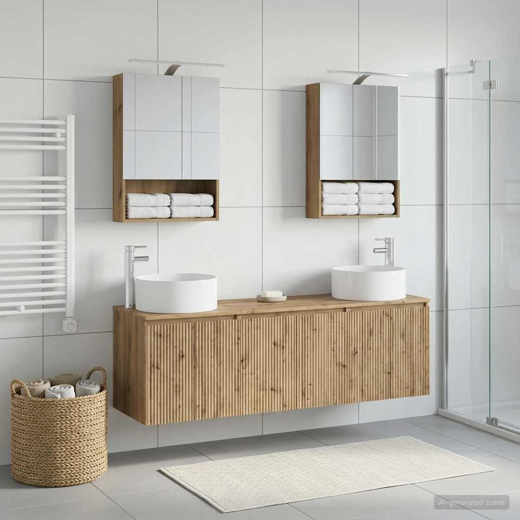 Bathroom Cabinet Set 5 pcs Artisan Oak Engineered Wood