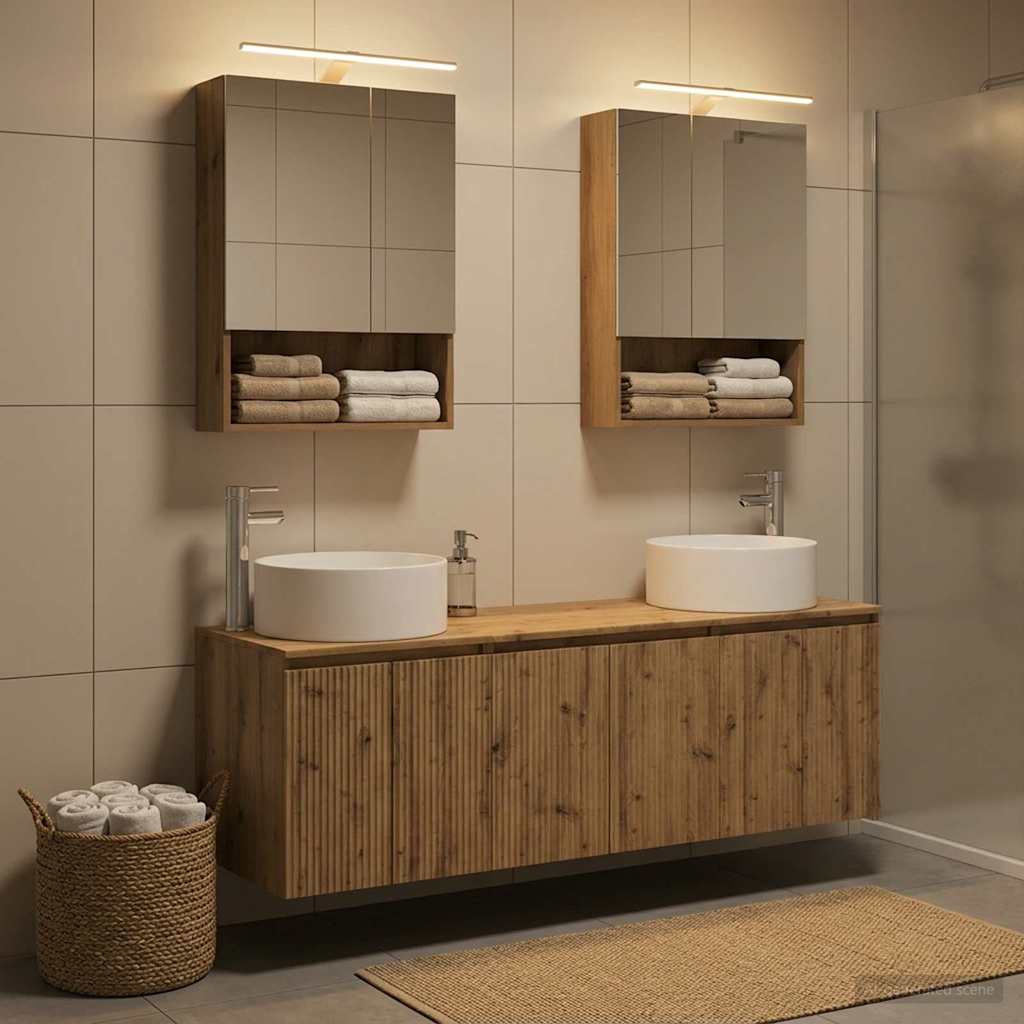Bathroom Cabinet Set 5 pcs Artisan Oak Engineered Wood