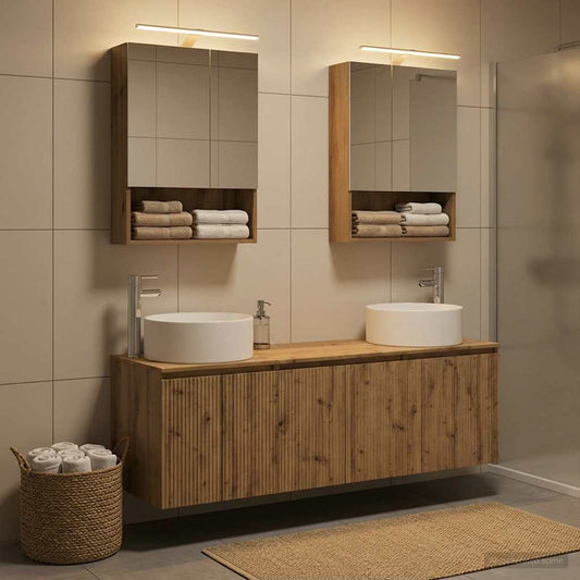 Bathroom Cabinet Set 5 pcs Artisan Oak Engineered Wood