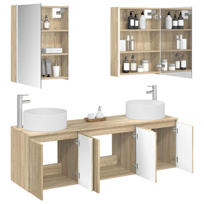 Bathroom Cabinet Set 5 pcs Sonoma Oak Engineered Wood