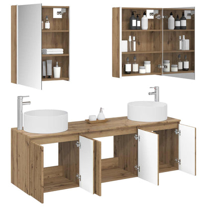 Bathroom Cabinet Set 5 pcs Artisan Oak Engineered Wood