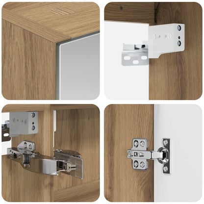 Bathroom Cabinet Set 4 pcs Artisan Oak 100 x 14.5 x 70 cm