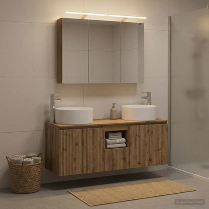 Bathroom Cabinet Set 4 pcs Artisan Oak 100 x 14.5 x 70 cm