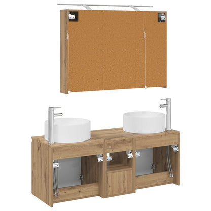 Bathroom Cabinet Set 4 pcs Artisan Oak 100 x 14.5 x 70 cm