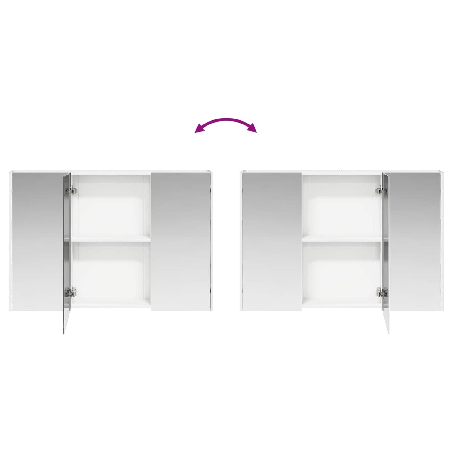 Bathroom Cabinet Set 4 pcs White 103.5 x 15.5 x 70 cm