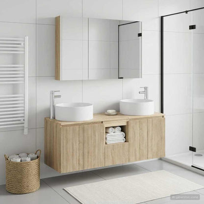 Bathroom Cabinet Set 4 pcs Sonoma Oak 103.5 x 15.5 x 70 cm