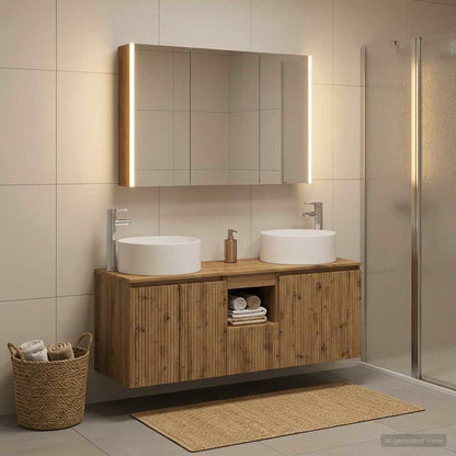Bathroom Cabinet Set 4 pcs Artisan Oak 103.5 x 15.5 x 70 cm