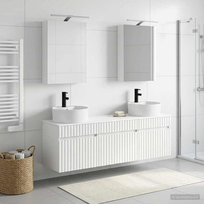 Bathroom Cabinet Set 5 pcs White 50 x 14.5 x 70 cm