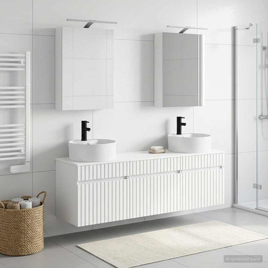 Bathroom Cabinet Set 5 pcs White 50 x 14.5 x 70 cm