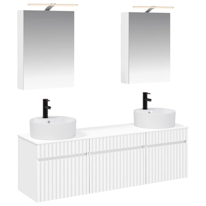 Bathroom Cabinet Set 5 pcs White 50 x 14.5 x 70 cm