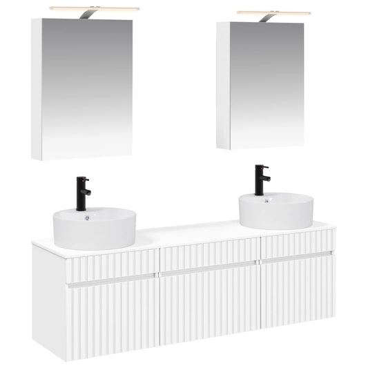 Bathroom Cabinet Set 5 pcs White 50 x 14.5 x 70 cm