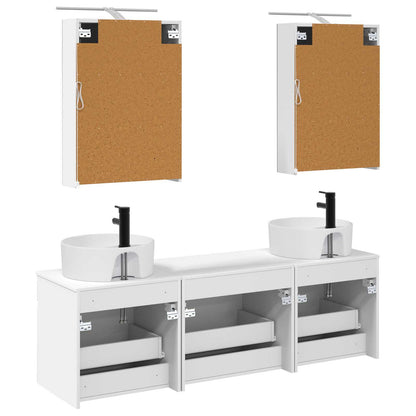 Bathroom Cabinet Set 5 pcs White 50 x 14.5 x 70 cm