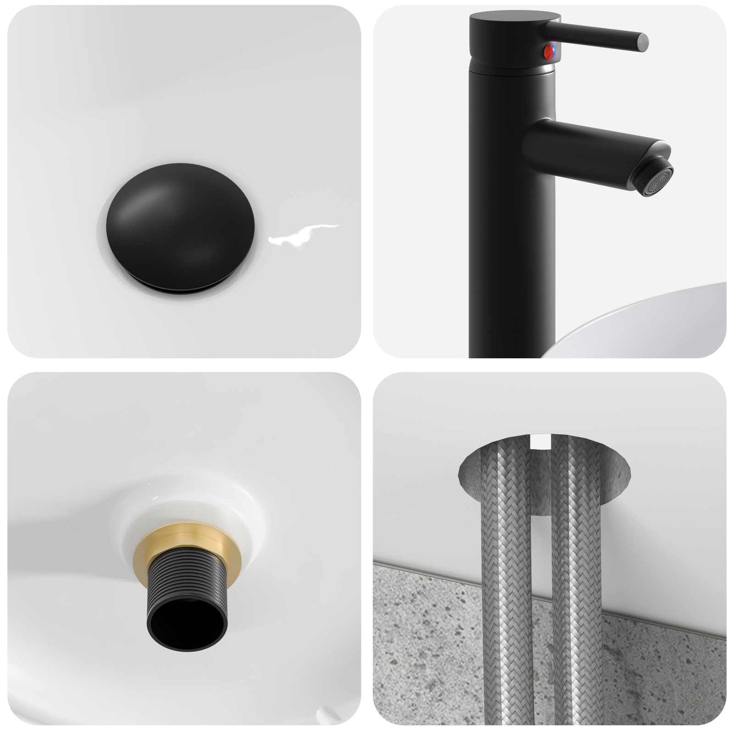 Bathroom Cabinet Set 5 pcs Concrete Grey 50 x 14.5 x 70 cm