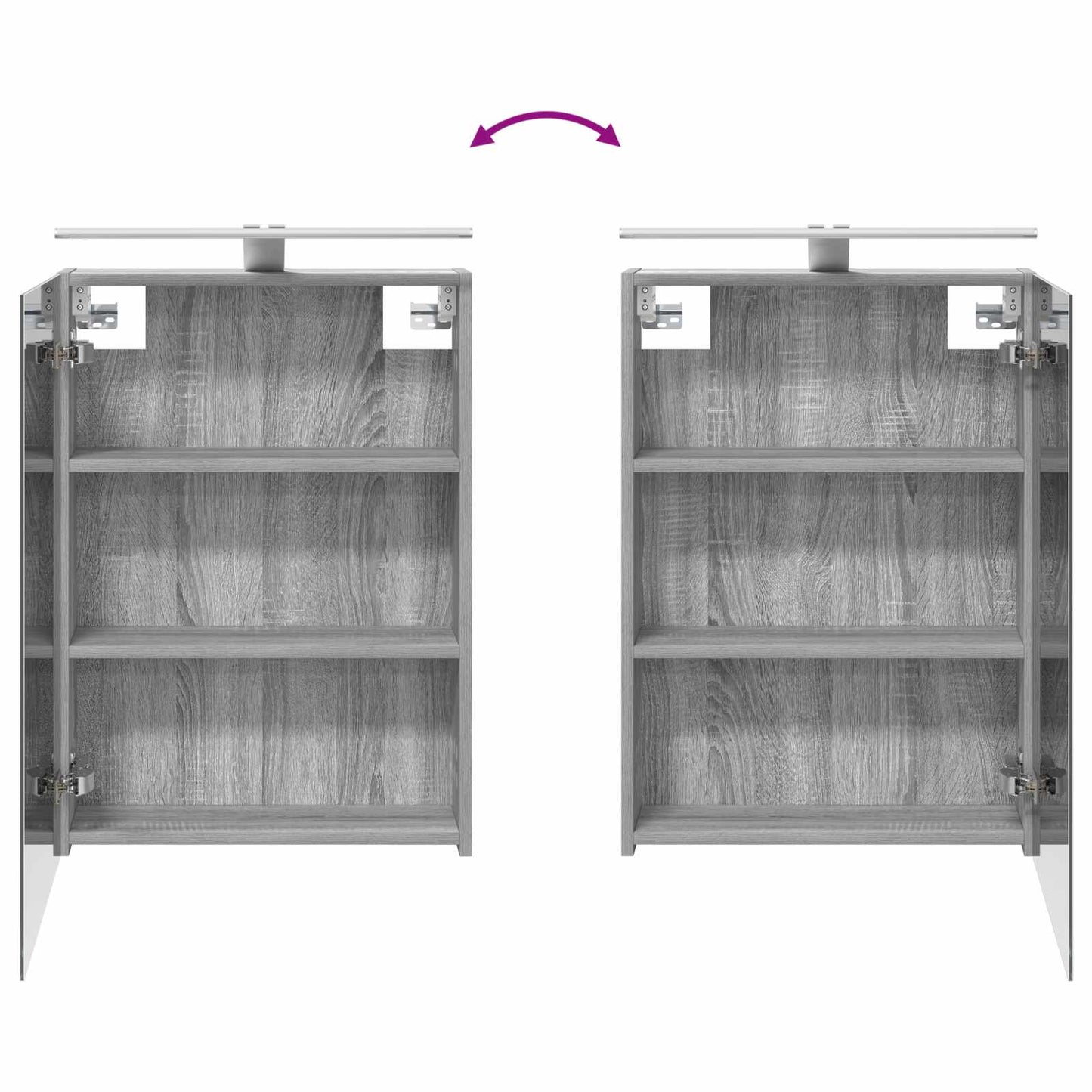 Bathroom Cabinet Set 5 pcs Grey Sonoma 50 x 14.5 x 70 cm