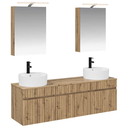 Bathroom Cabinet Set 5 pcs Artisan Oak 50 x 14.5 x 70 cm