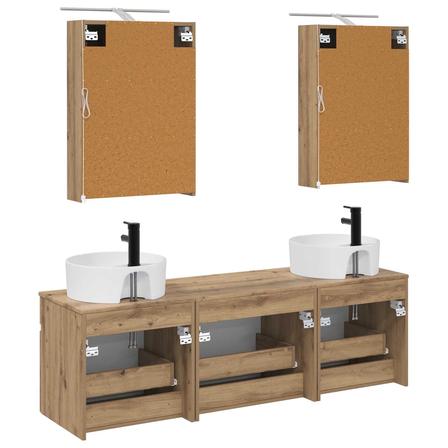 Bathroom Cabinet Set 5 pcs Artisan Oak 50 x 14.5 x 70 cm