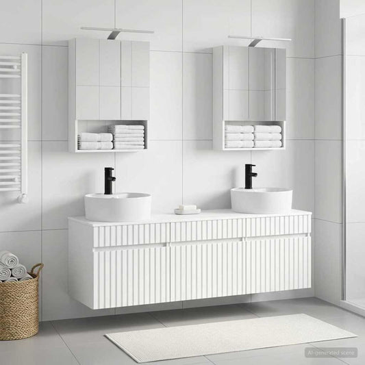 Bathroom Cabinet Set 5 pcs White 50 x 14.5 x 70 cm