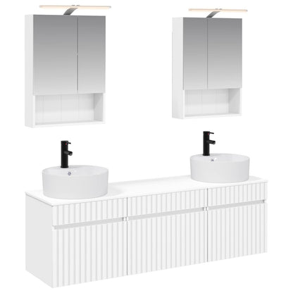Bathroom Cabinet Set 5 pcs White 50 x 14.5 x 70 cm