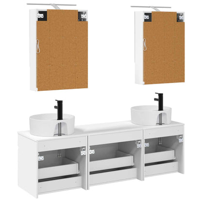 Bathroom Cabinet Set 5 pcs White 50 x 14.5 x 70 cm
