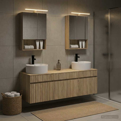 Bathroom Cabinet Set 5 pcs Sonoma Oak 50 x 14.5 x 70 cm