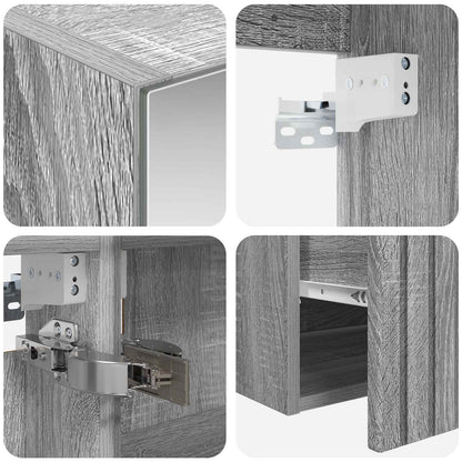 Bathroom Cabinet Set 5 pcs Grey Sonoma 50 x 14.5 x 70 cm