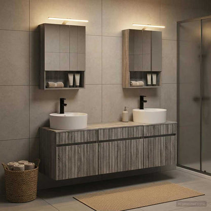 Bathroom Cabinet Set 5 pcs Grey Sonoma 50 x 14.5 x 70 cm