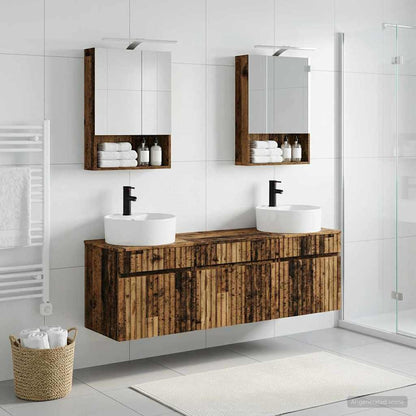 Bathroom Cabinet Set 5 pcs Old Wood Engineered Wood