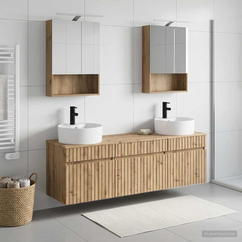 Bathroom Cabinet Set 5 pcs Artisan Oak 50 x 14.5 x 70 cm